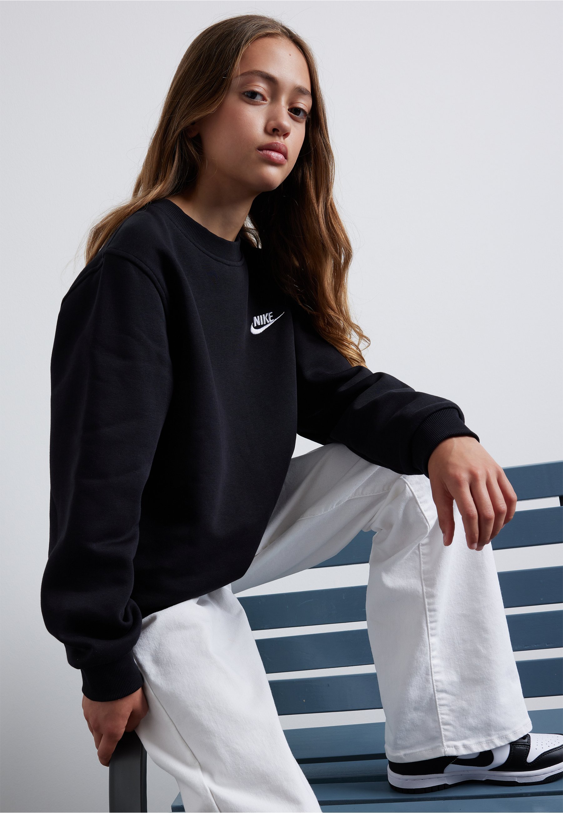 Nike Sportswear CLUB CREW UNISEX - Sweatshirt - zwart/wit