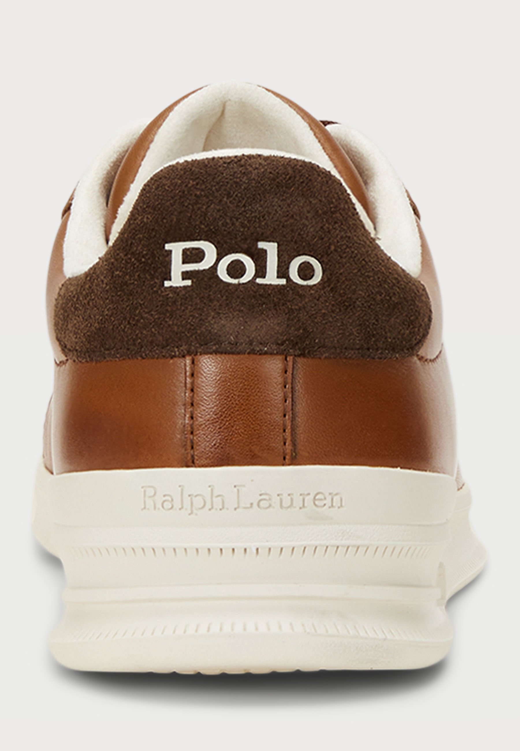 Polo Ralph Lauren SNEAKER IN PELLE HERITAGE COURT II UNISEX - Scarpe da ginnastica - marrone chiaro/ecru
