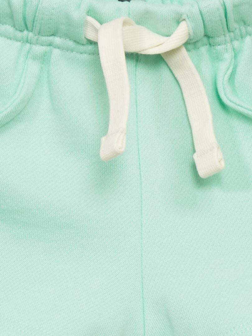 Bedrukte fleece shorts - WIT