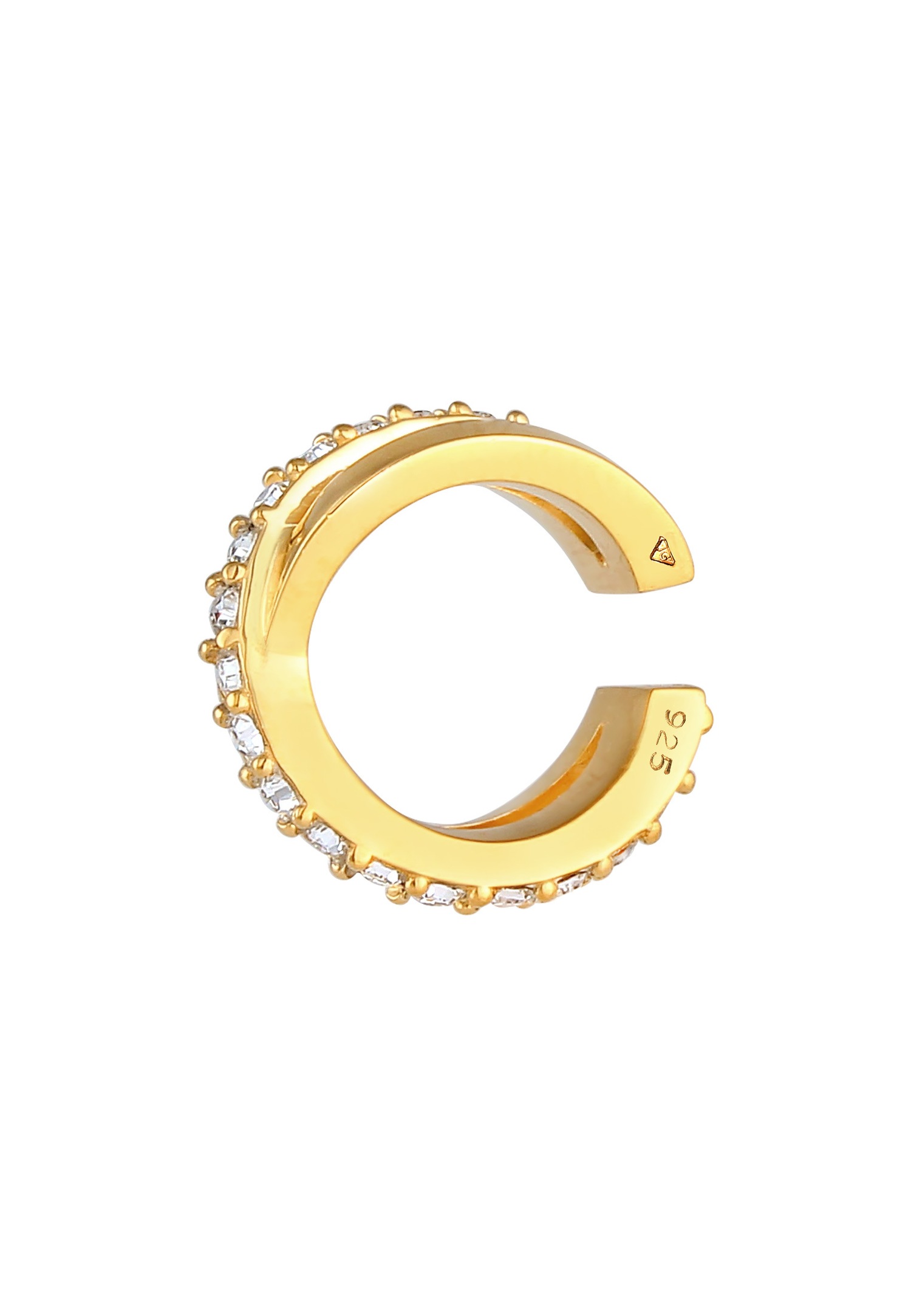 Elli Couvre-oreilles pour dames croisé élégant avec cristaux en argent 925 Sterling