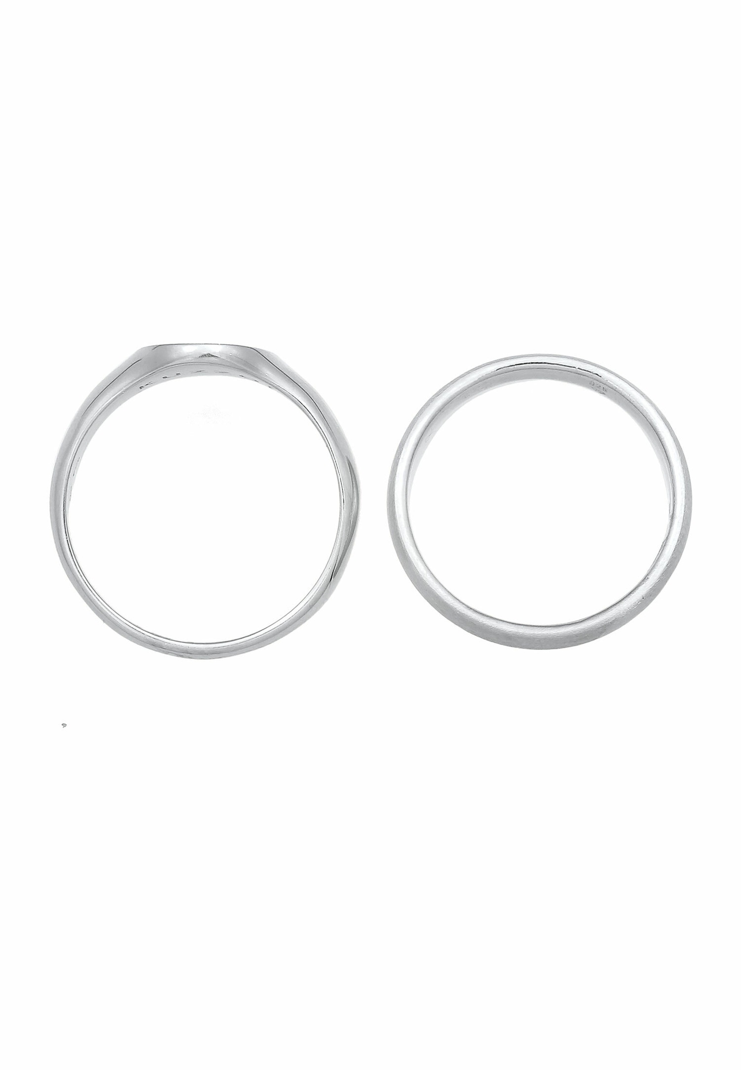 KUZZOI Bague de signalisation pour homme - Ensemble de bagues de base à tendance minimale en argent sterling 925