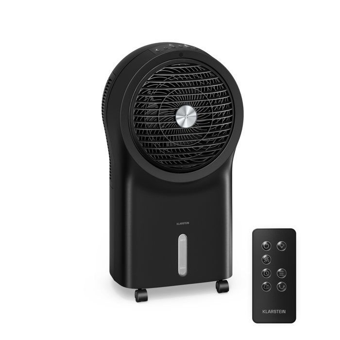 Ventilador enfriador de aire Klarstein Whirlwind - 320 m³/h - 6 l - 30 m² - 3 modos - Control remoto - Modo nocturno
