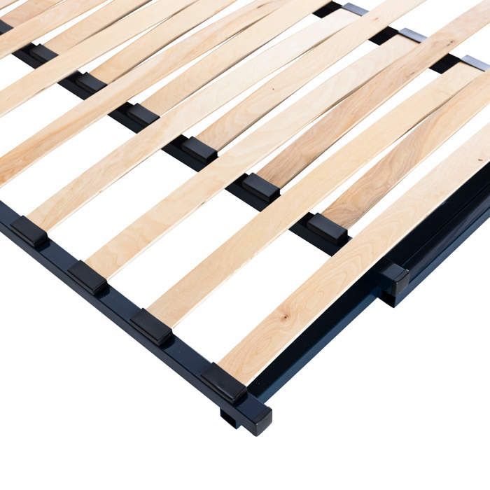 Estructura de cama de láminas extensible para camas de 90x190 a 160x190 cm - Negra - 5 años de garantía - Someo