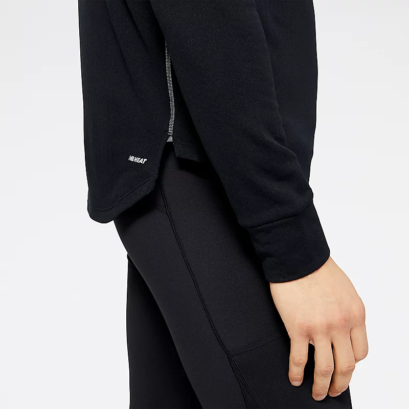 NB Heat Grid Half Zip Hoodie für Herren – SCHWARZ