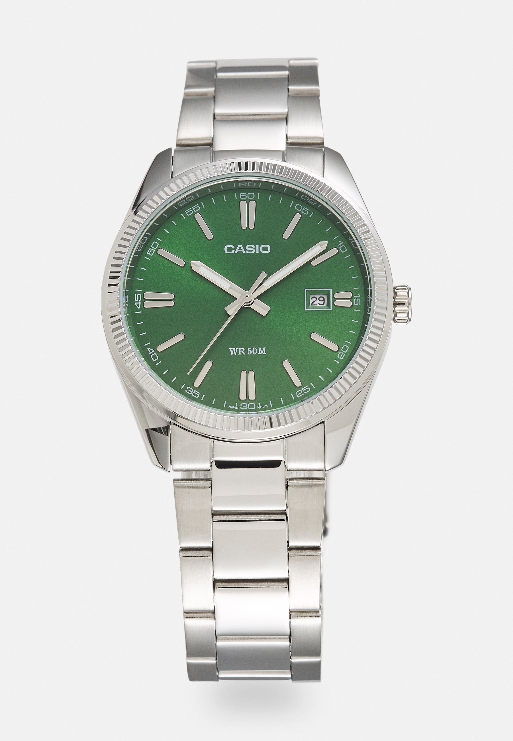 Casio horloge - zilverkleurig/groen