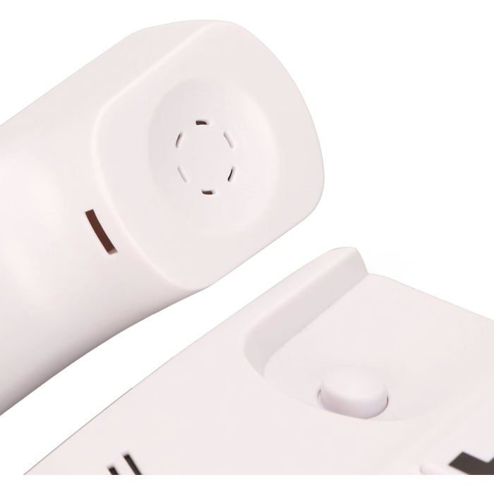 Téléphone filaire à gros boutons - FEBEST - Sonnerie extra forte - Volume réglable - Cordon long