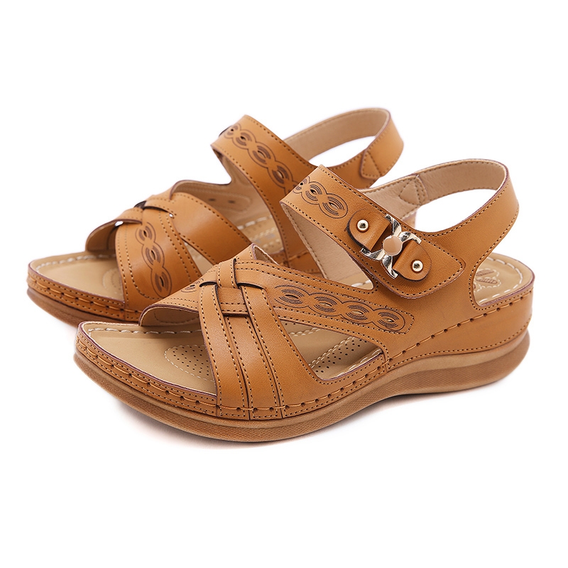 Sandales compensées à semelles épaisses, style européen et américain, mules de plage gladiateur ajourées pour femme, modèle T2730 9