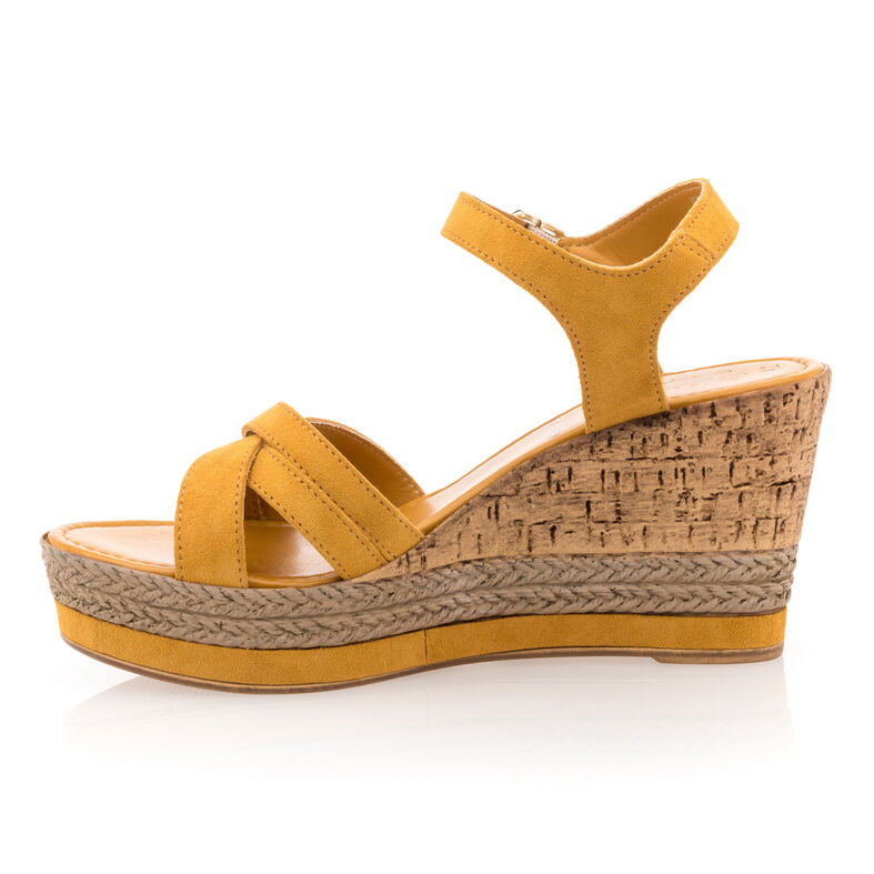 Gelbe Damensandalen / Zehenfreie Schuhe