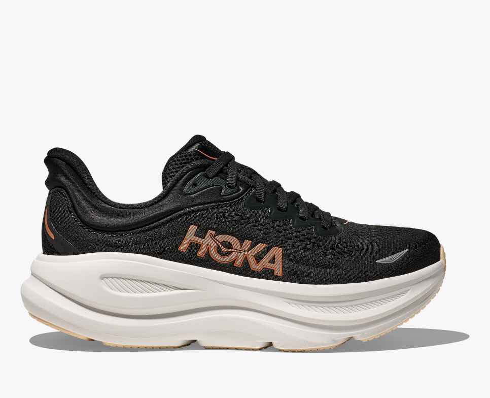 HOKA Bondi 9 Schwarz / Roségold