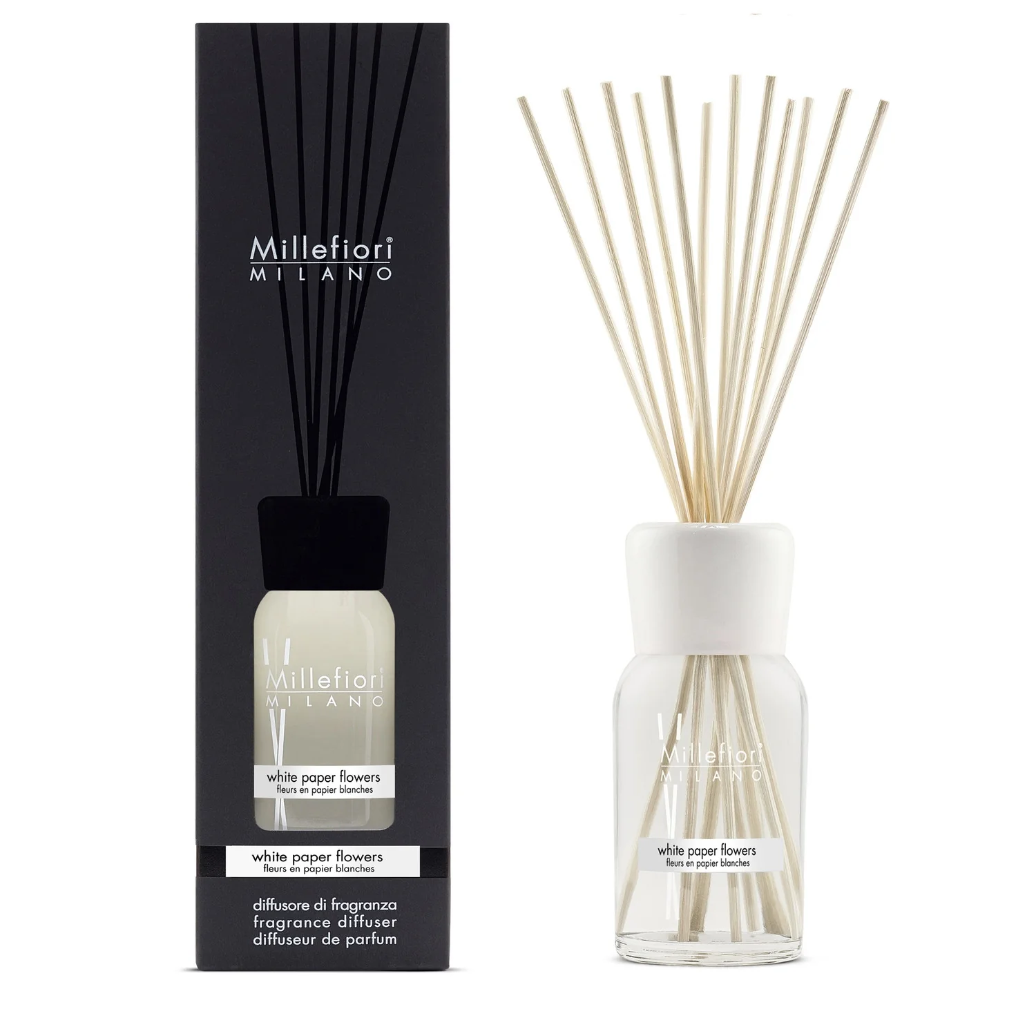Millefiori Milano White Paper Flowers - Diffusore di Profumo