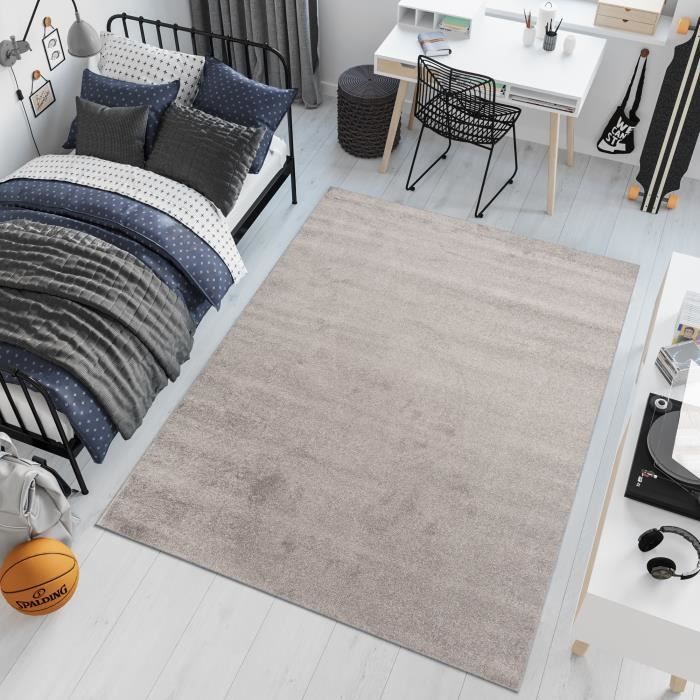TAPISO FLORIDA Short Pile Living Room Rug, Dark Grey Monochrome Polypropylene Indoor Rug 240x330