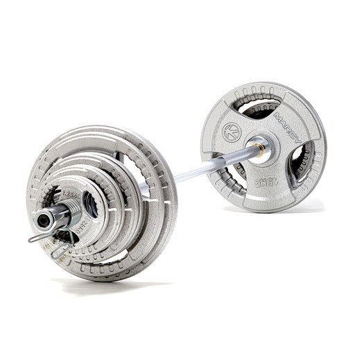  Marcy 100kg Olympische halter- en gewichtenset met drievoudige grip