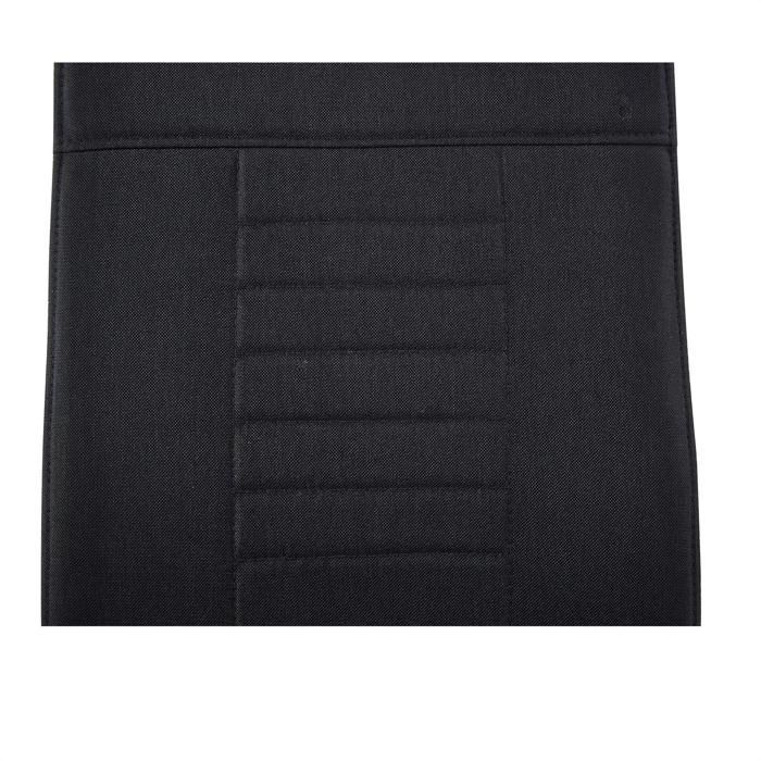 Lot de 4 chaises de salle à manger ou cuisine ALBA avec assise rembourrée et piètement chromé, revêtement en tissu noir et blanc