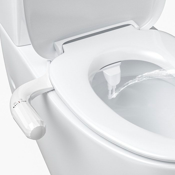TTLIFE Spruzzatore bidet per WC, doppio ugello, 2 modalità di pressione dell'acqua regolabili per bidet, pre-pulizia