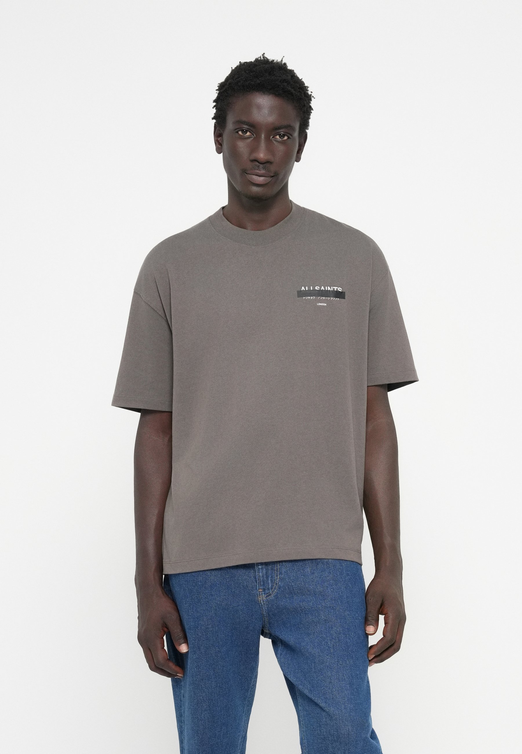 AllSaints REDACT CREW - T-shirt met print - bosgroen