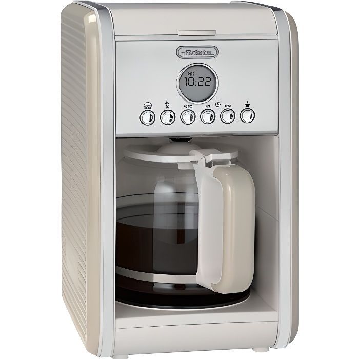Cafetière filtre vintage ARIETE 1342/1 - Beige - 12 tasses - Programmable