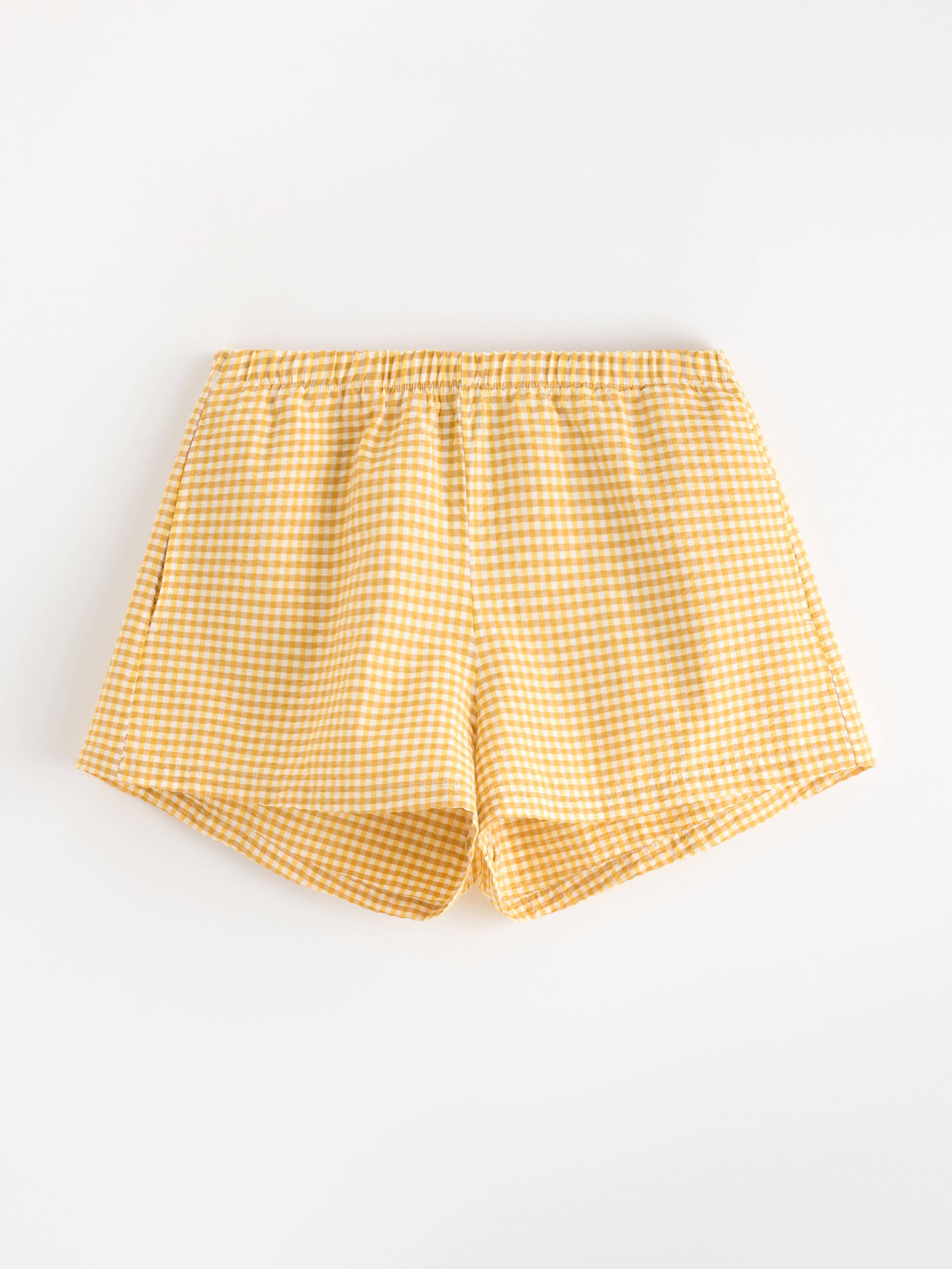 Shorts i bäckebölja Yellow