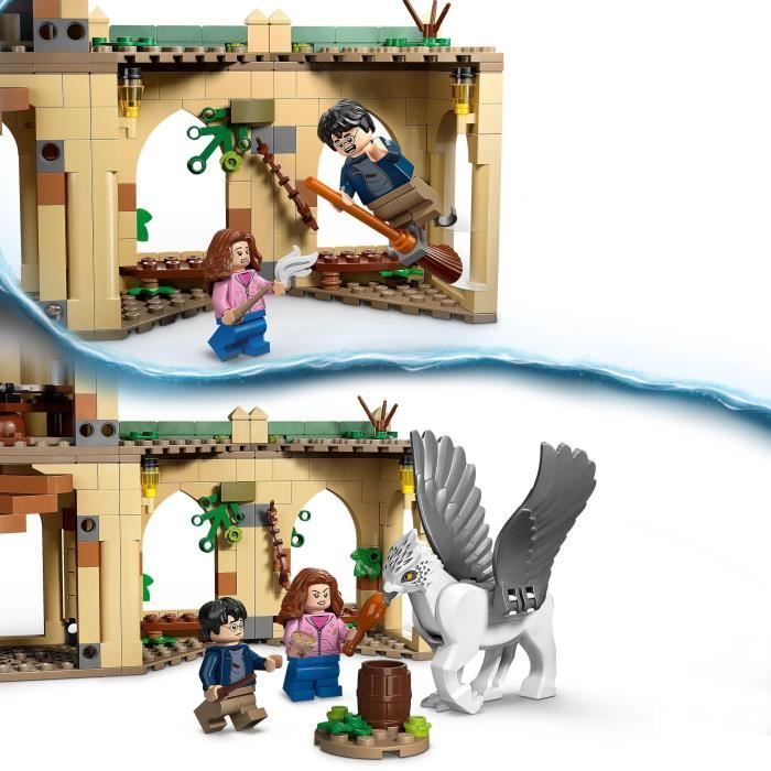 LEGO® 76401 Harry Potter La Cour de Poudlard : le Sauvetage de Sirius, Jouet et Figurine d'Hippogriffe avec Château Fort et Balai