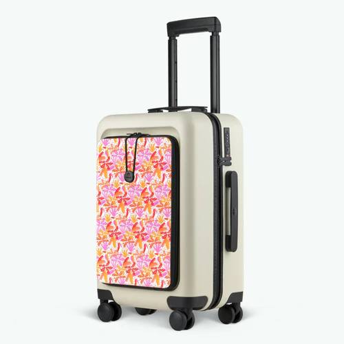 Cabaia JFK 4-wheel hard-shell suitcase, CPH beige pouch