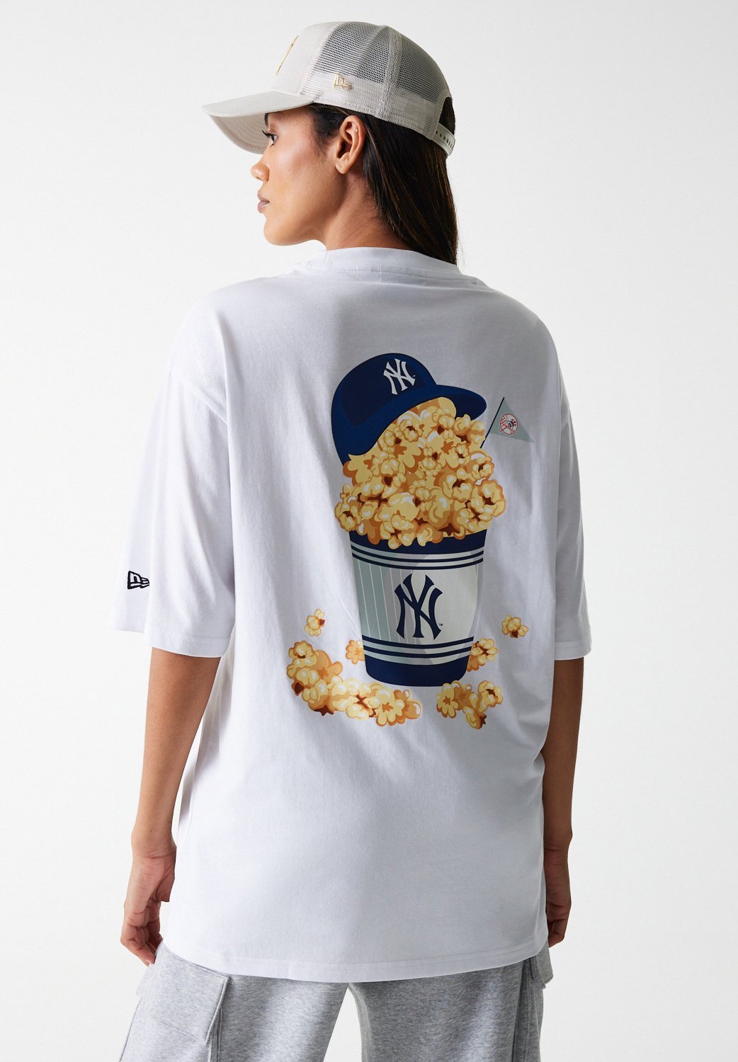 New Era GRAFIČKA MAJICA UNISEX - Majica s printom - bijela