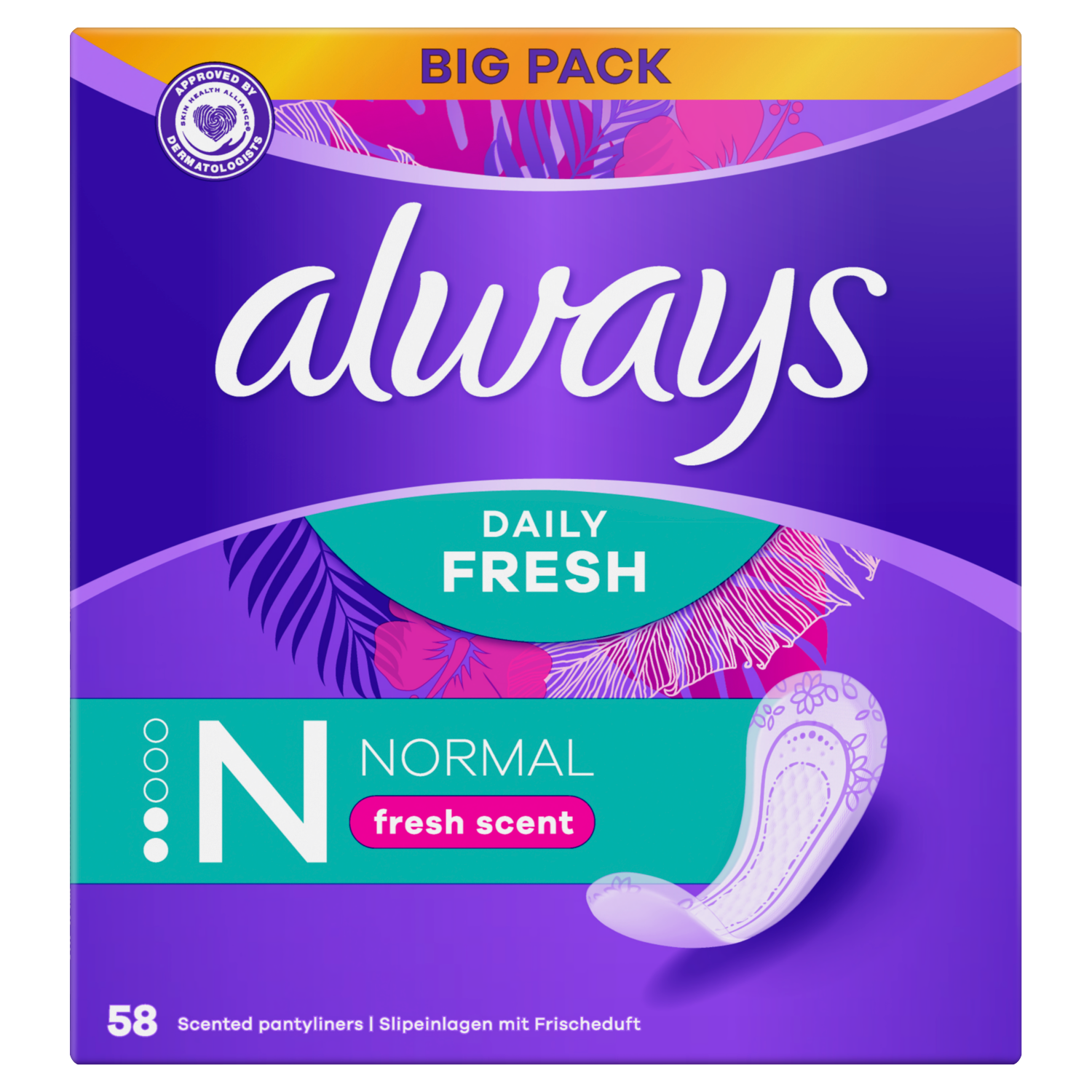 Always Dailies Fresh Protect 58 darabos tisztasági betét