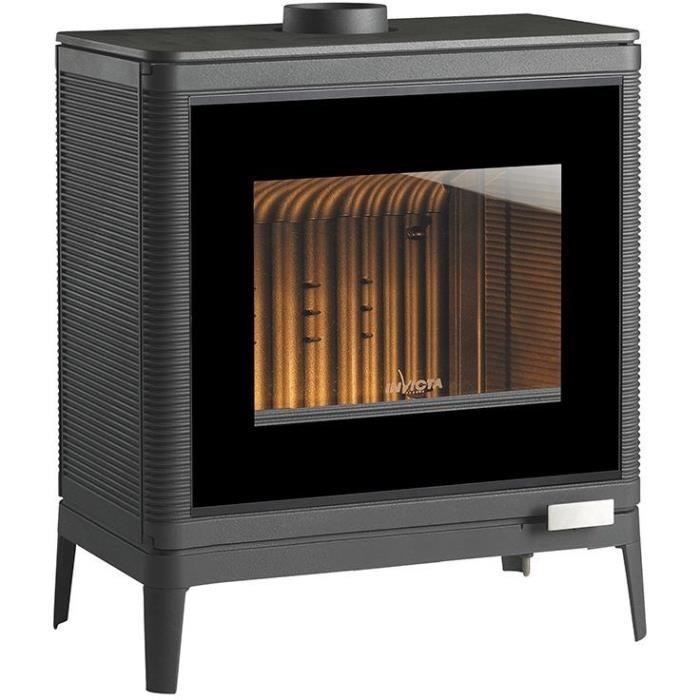Fogão a lenha - INVICTA Kazan Grand Angle - 9 kW - toras de 58 cm