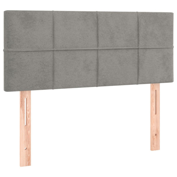 Wezgłowie Szary 80 cm Aksamit Niski vidaXL