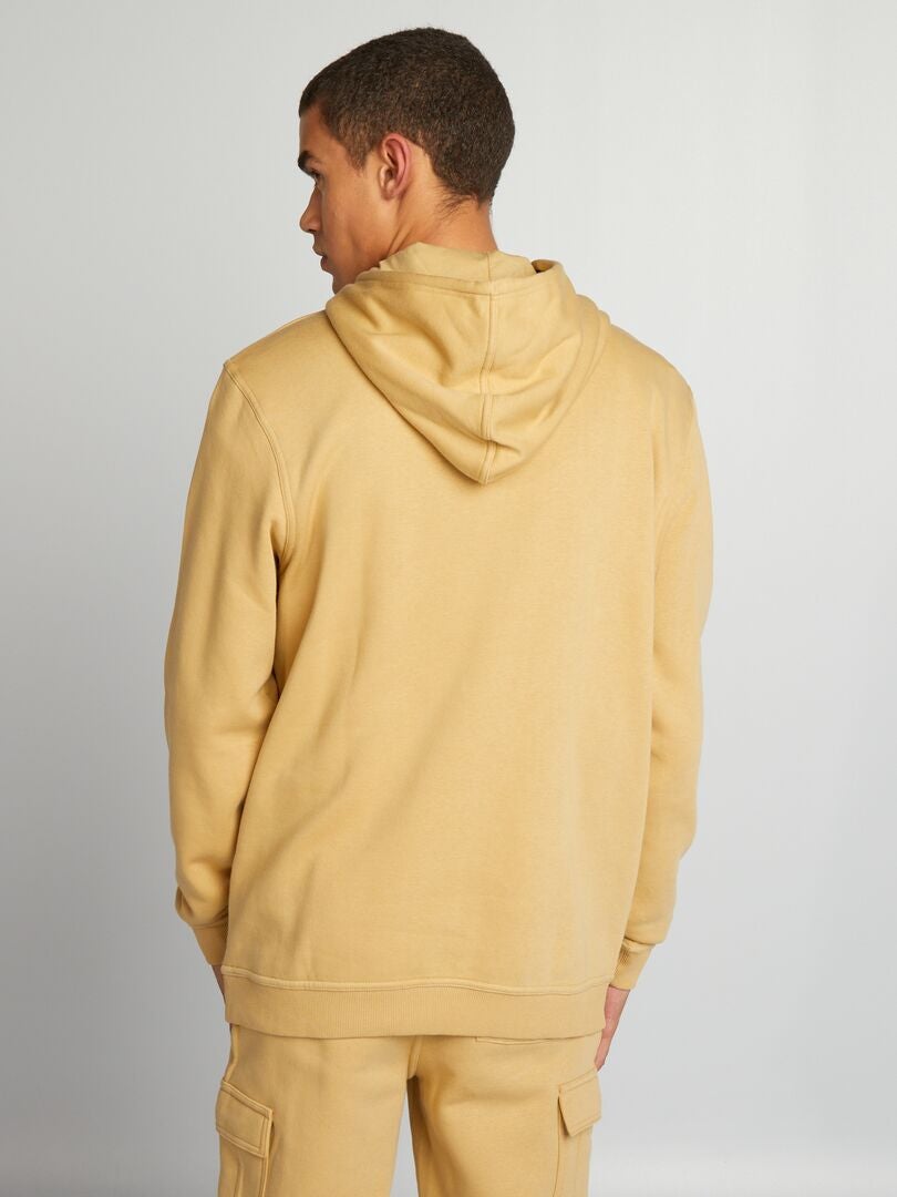 Fleece hoodie - BEIGE