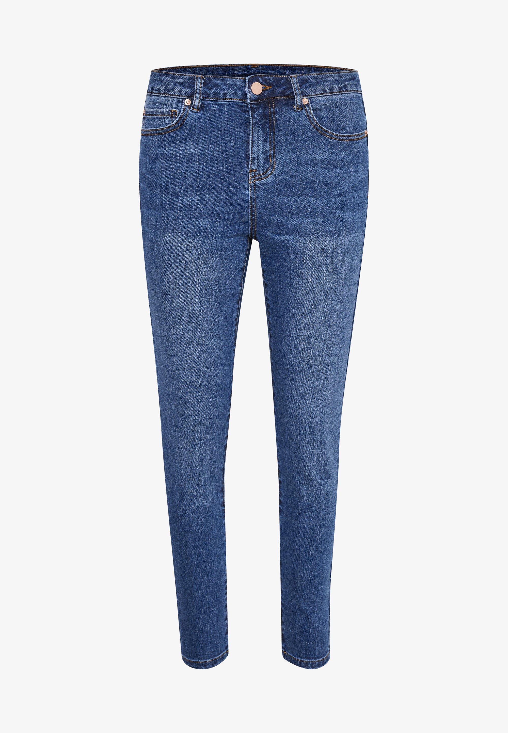 Kaffe KASINEM - Slim fit jeans - middenblauw denim