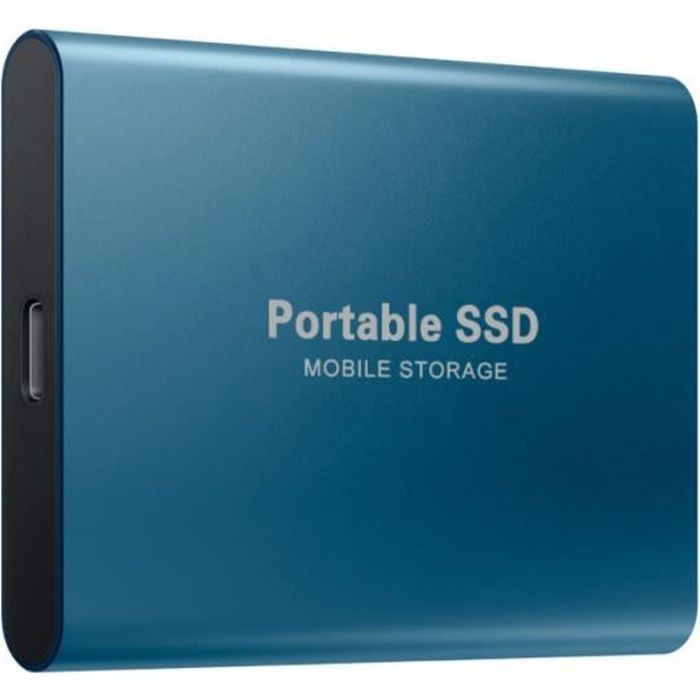 Disco rígido externo portátil de 2 TB, mini SSD tipo C, com corpo ultrafino e transmissão USB 3.0 de alta velocidade.