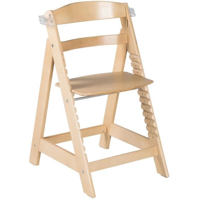 Trona convertible ROBA SIT UP CLICK & FUN - Bandeja extraíble - Altura regulable - Hasta 70 kg - Madera natural