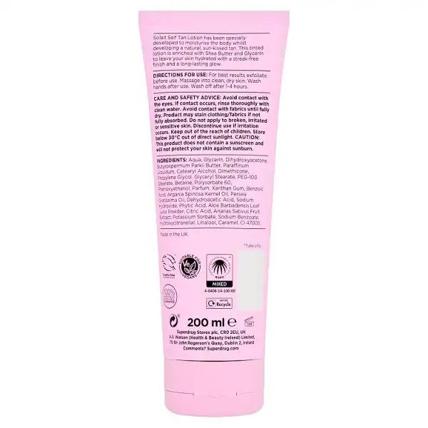 Loțiune autobronzantă Solait Medie 200ml