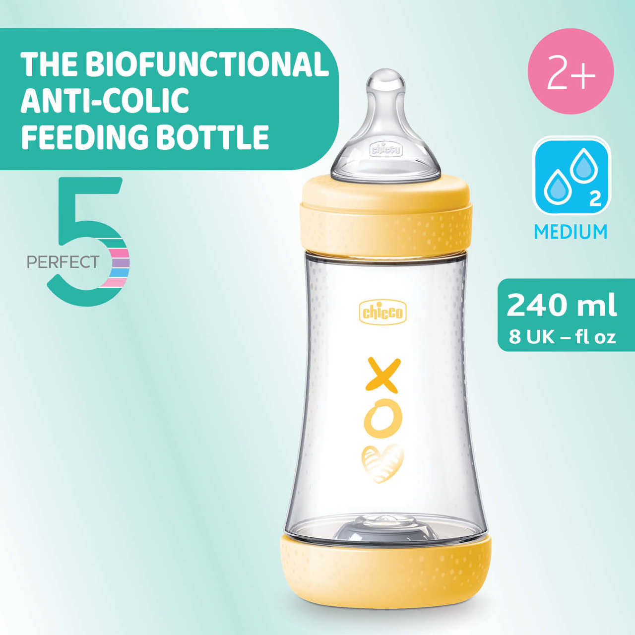 Μπιμπερό σιλικόνης PERFECT5 240ml 2μηνης+