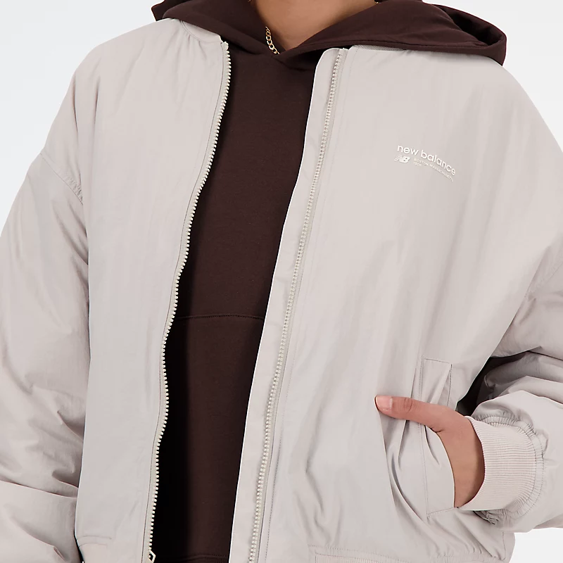 Women's Linear Heritage Woven Bomber Jacket - MOONROCK