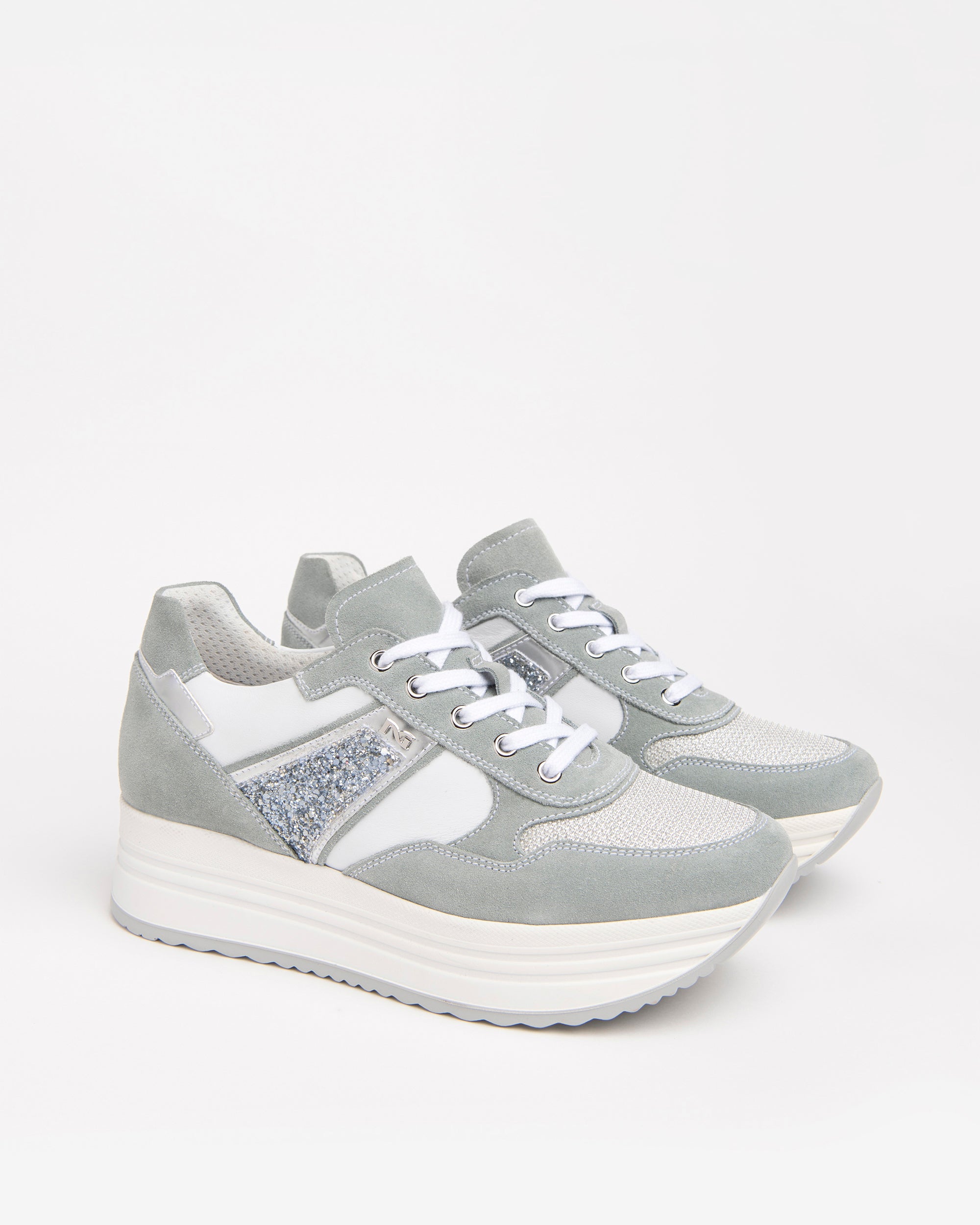  Baskets en daim et cuir pour femmes