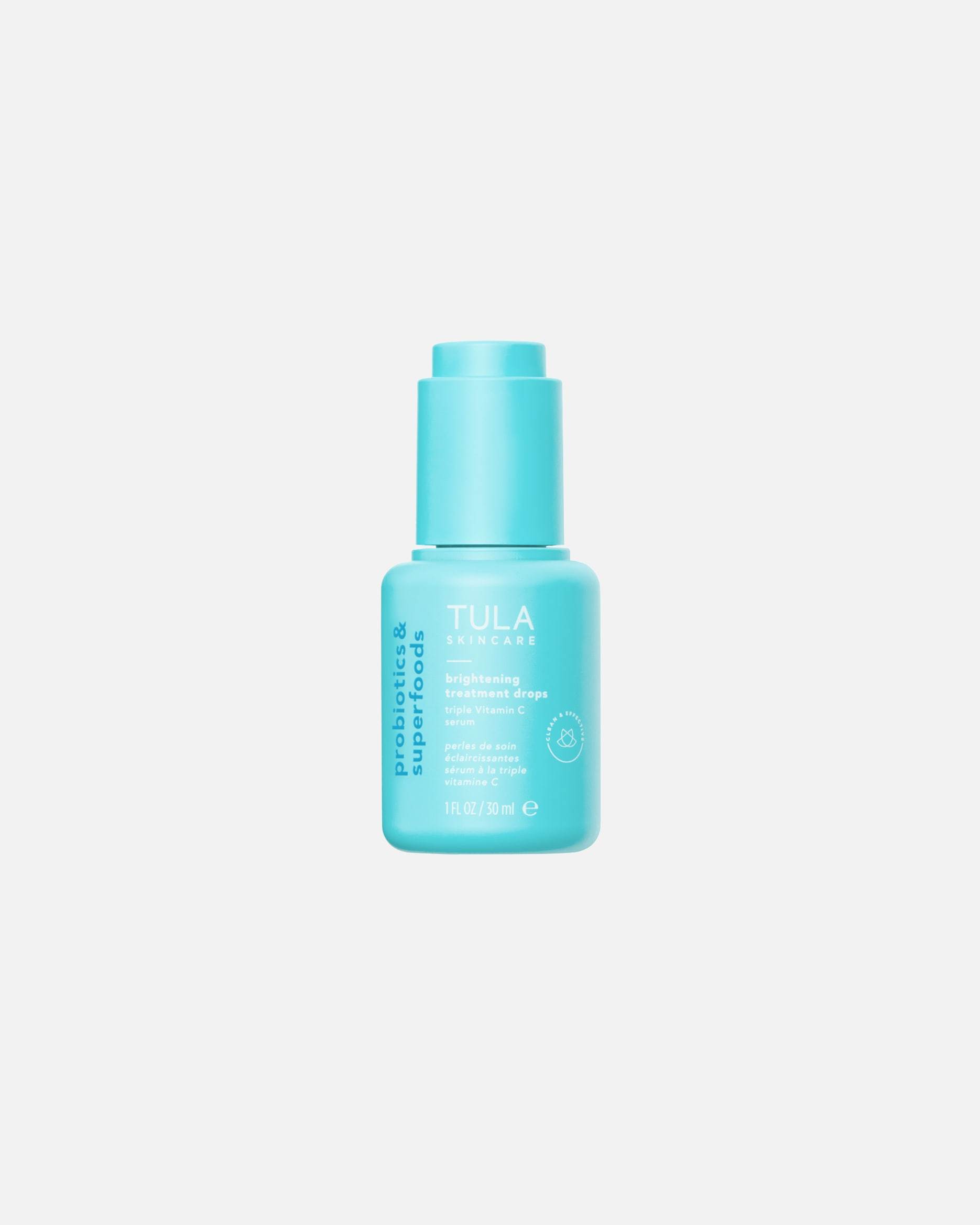 TULA Sérum s vitamínom C, probiotikami a superpotravinami, rozjasňujúce ošetrujúce kvapky - 30 ml