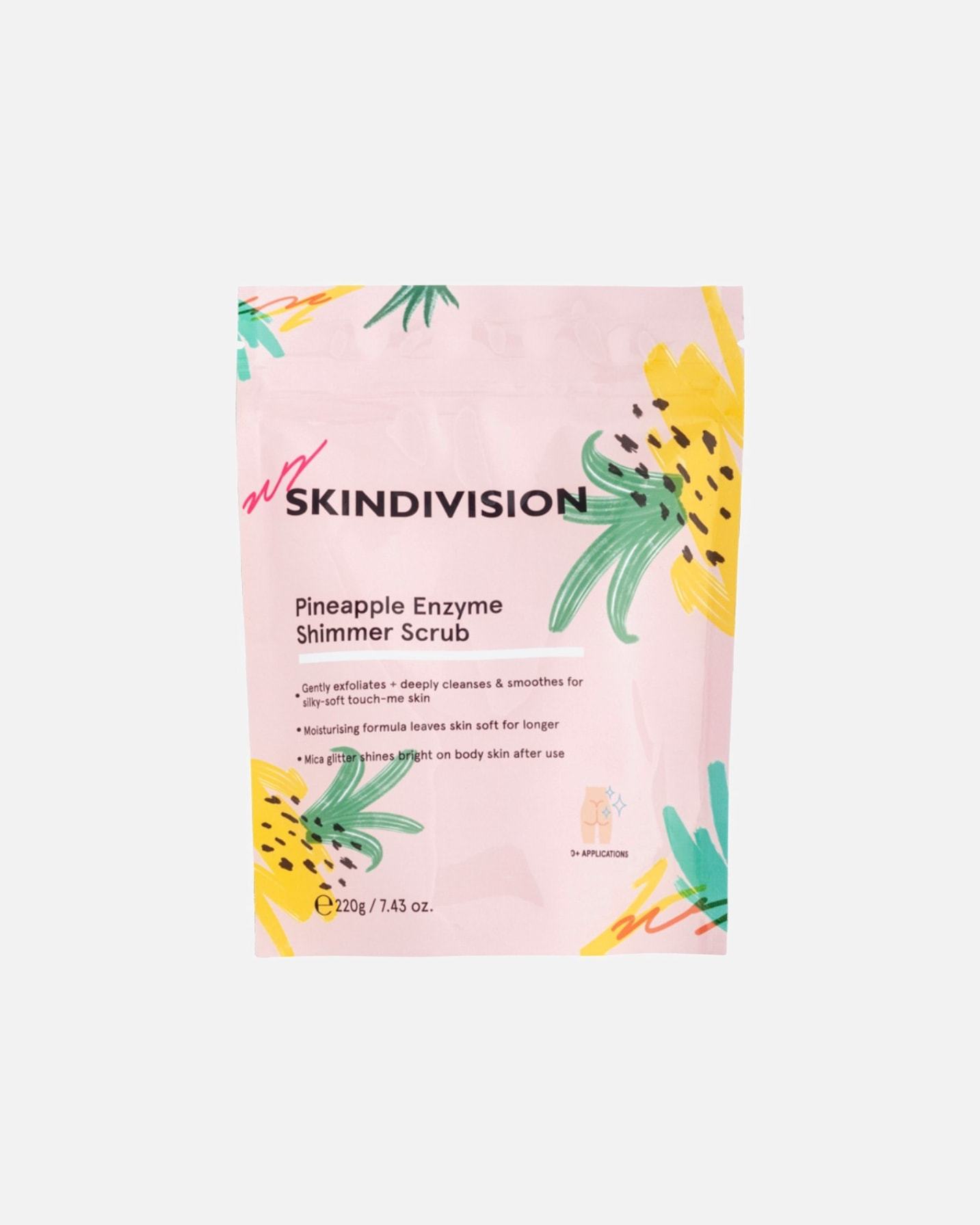 SkinDivision Körperpeeling Ananas-Enzym-Schimmerpeeling - 220 g
