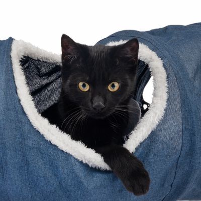 TIAKI Katzentunnel mit Plüschmatte