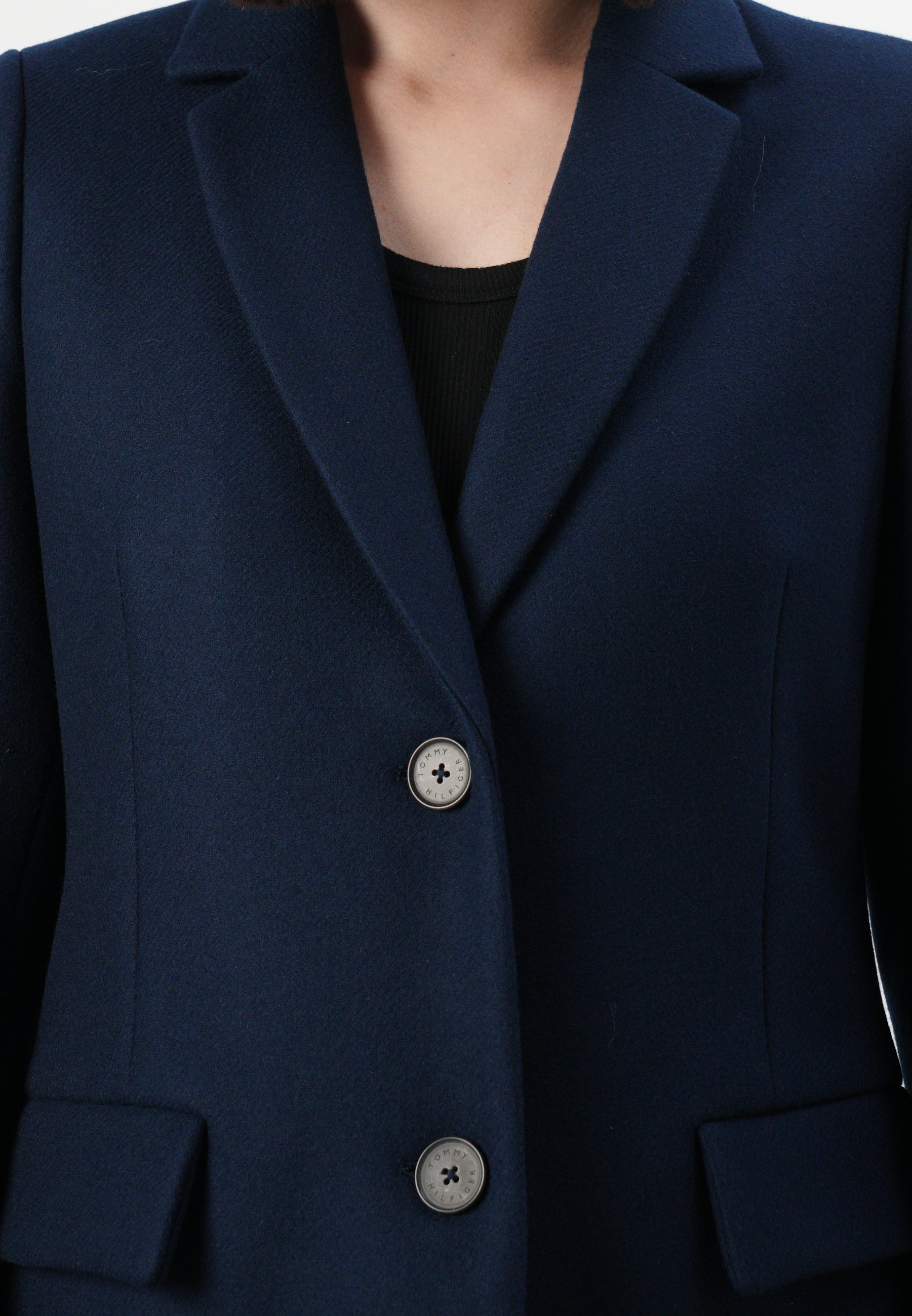 Tommy Hilfiger CLASSIC WOOL MANAT – Klassischer Mantel – Dunkelblau