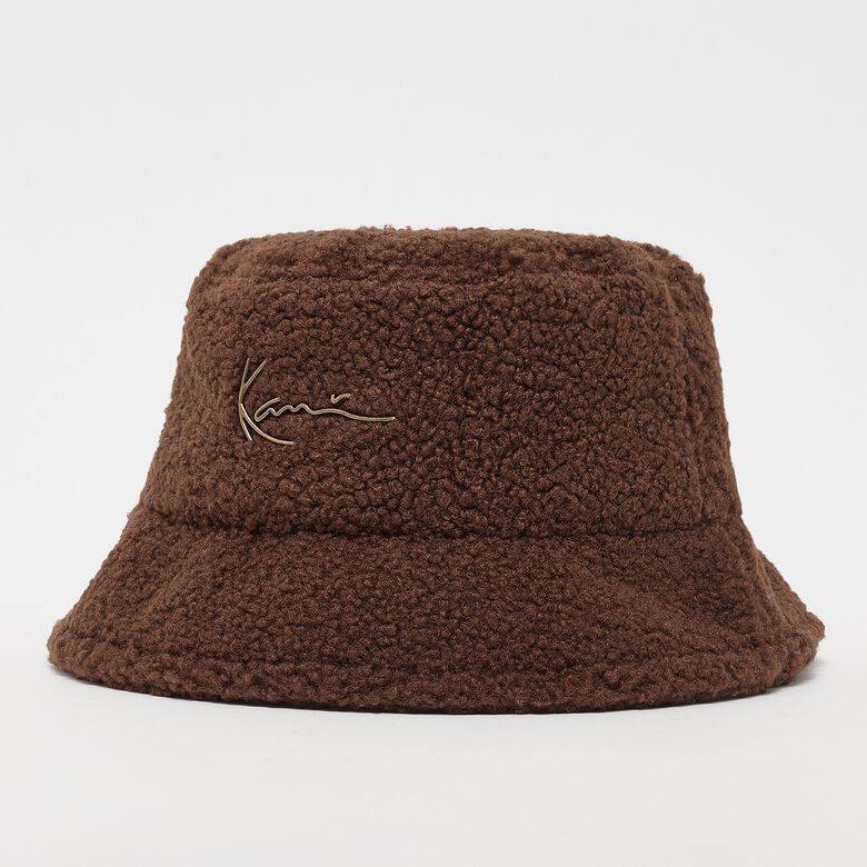 Teddy-Bucket-Hat mit charakteristischer Teddy-Signatur