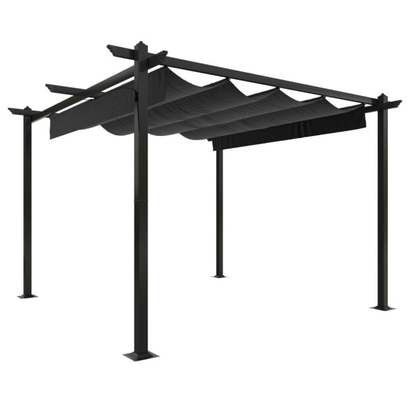 Zadaszenie ogrodowe Antracyt 3 x 3 x 2.2 m Tkanina vidaXL