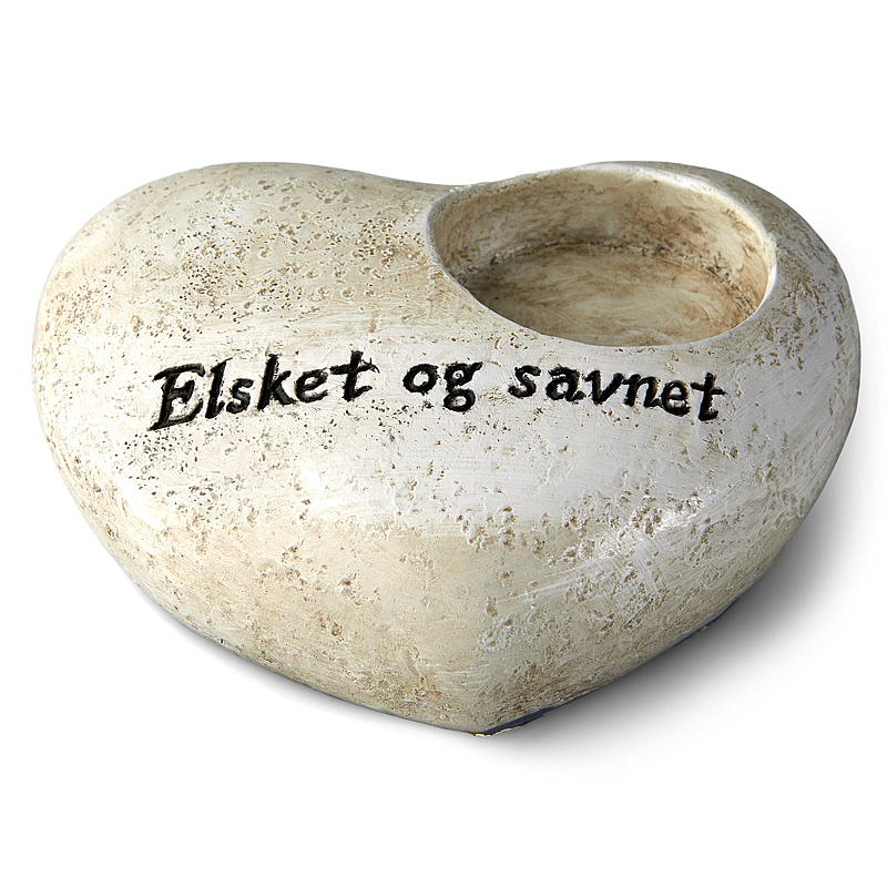 Hjem Gravdekoration 14,5x13 cm hjerte