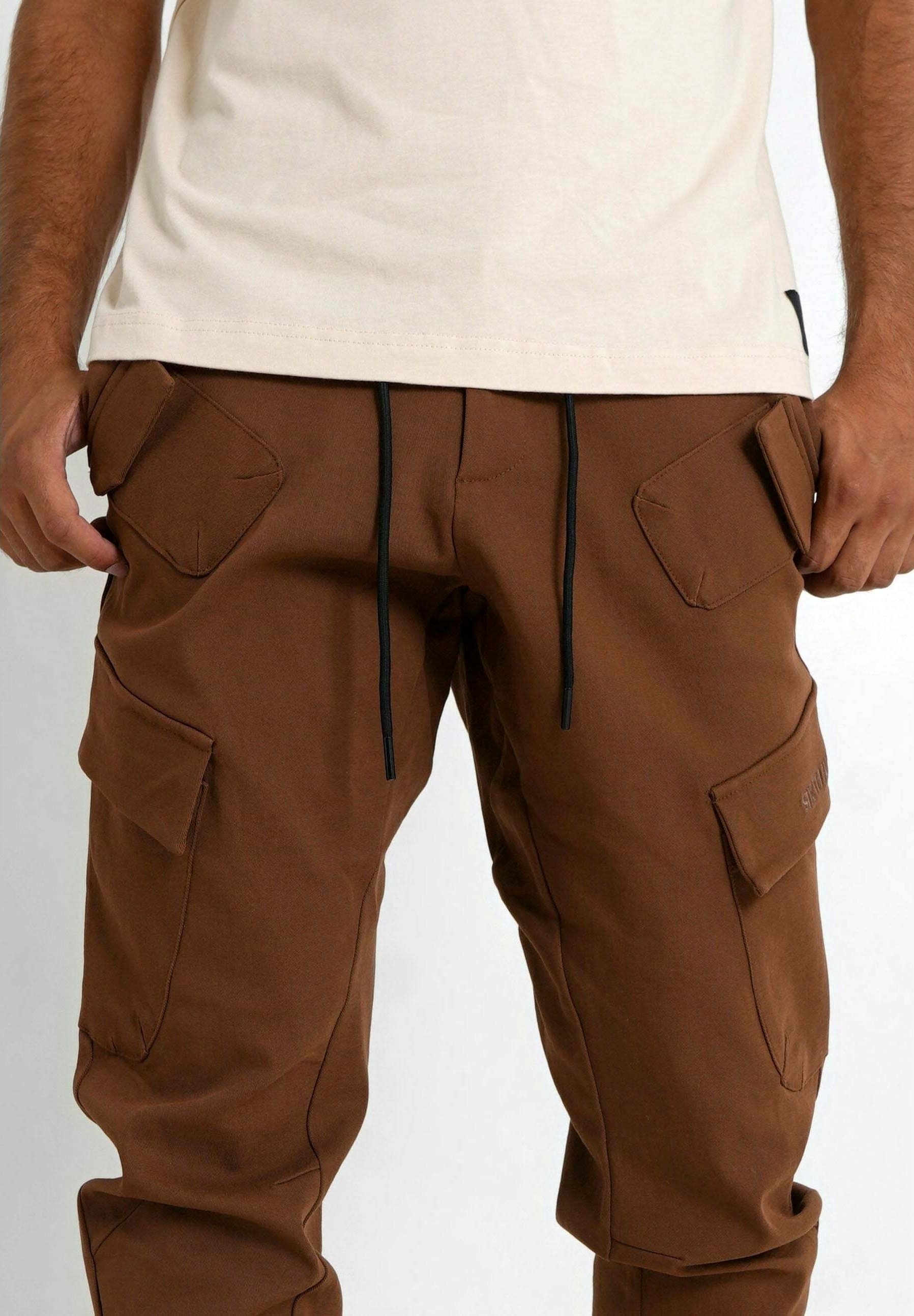 Pantaloni cargo Sixth June - marrone scuro