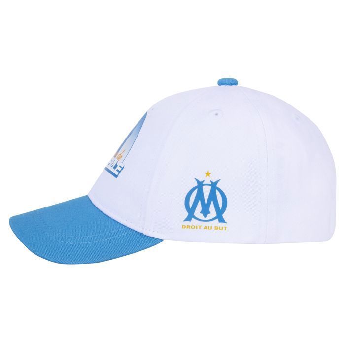 Berretto da bambino - OLYMPIQUE DE MARSEILLE - OM - Cotone - Bianco - Taglia regolabile
