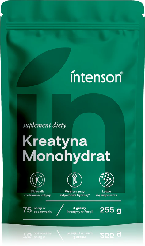 Intenson Creatine Pure, suplemento alimentar de creatina monohidratada.
