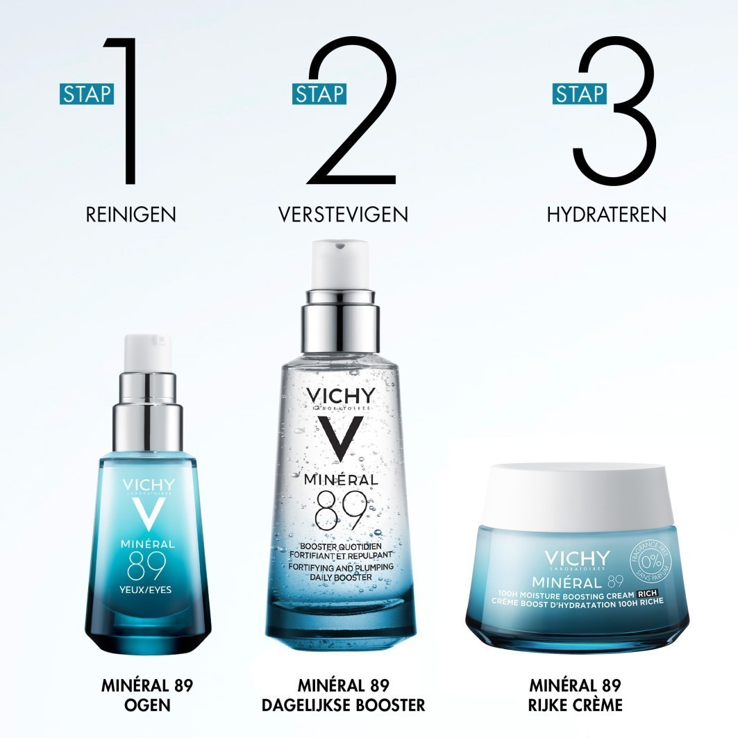 Vichy Mineral 89 vlažilni serum za krepitev in polnjenje kože, dnevni booster – 30 ml