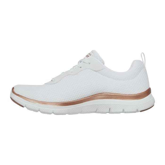 Scarpe da corsa da donna - SKECHERS - Flex Appeal 4.0 - Bianco - Fitness - Strada