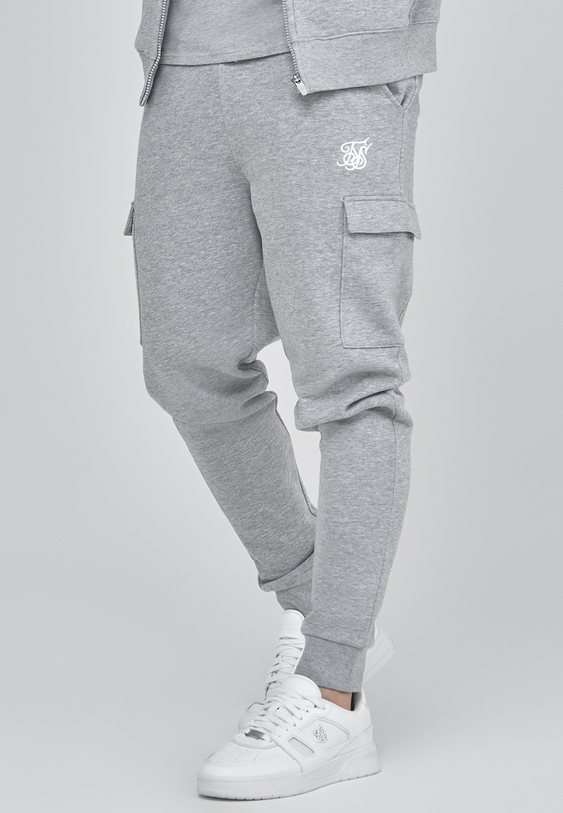 SIKSILK ESSENTIALS - Pantaloni della tuta - grigio melange