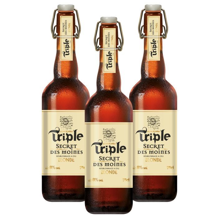 Triple Secret des Moines - Cerveza rubia - 3 botellas x 75 cl