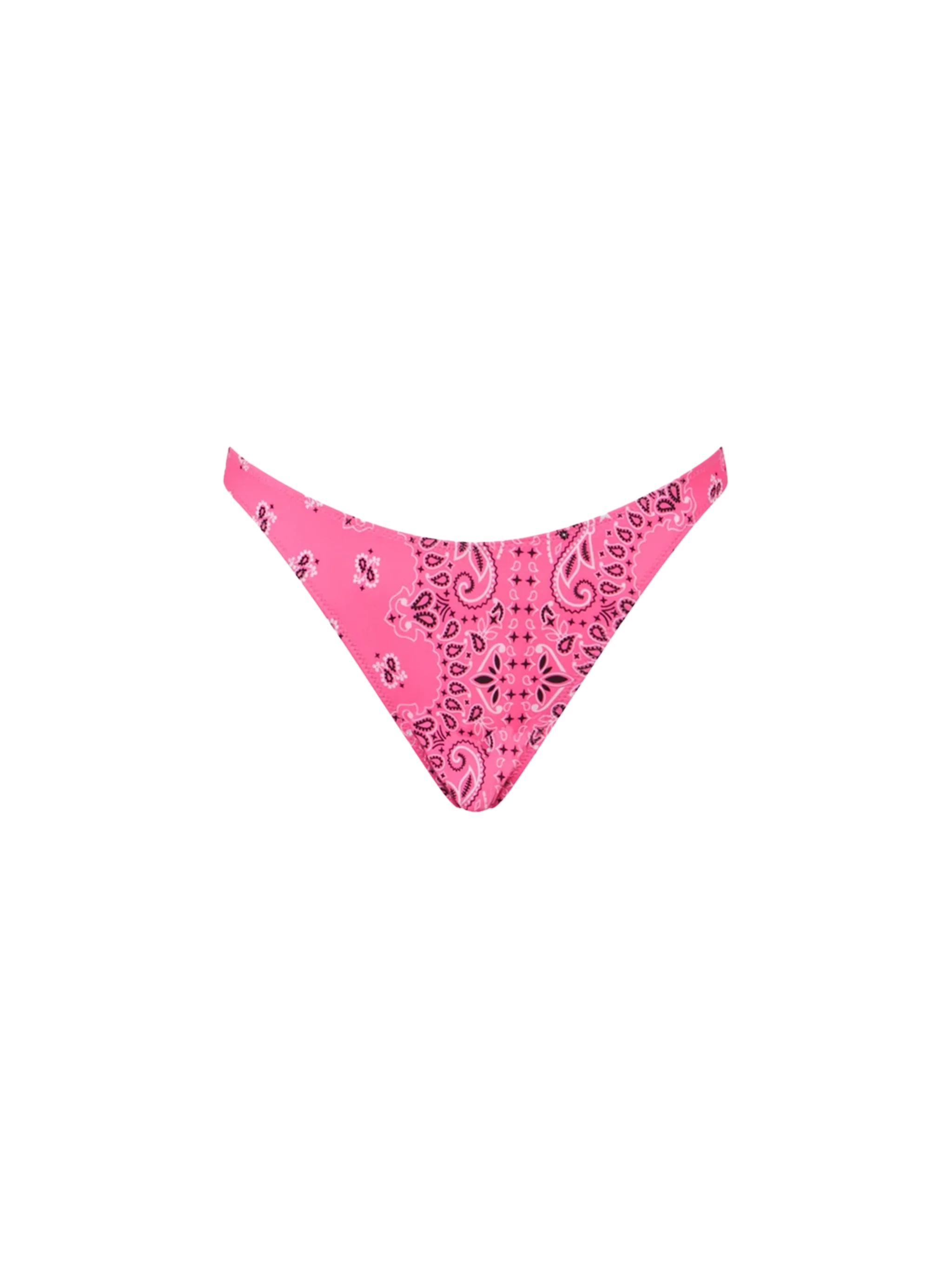 Braguita de baño de corte alto para mujer con estampado de pañuelo.